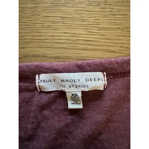 Truly Madly Deeply Anthropologie Women Size XS Crop Top Long Sleeve Boho Peasant