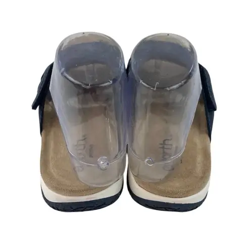 Earth Origins Sandal Womens 6.5 Blue Leather Comfort Hook & Loop Coastal Grandma