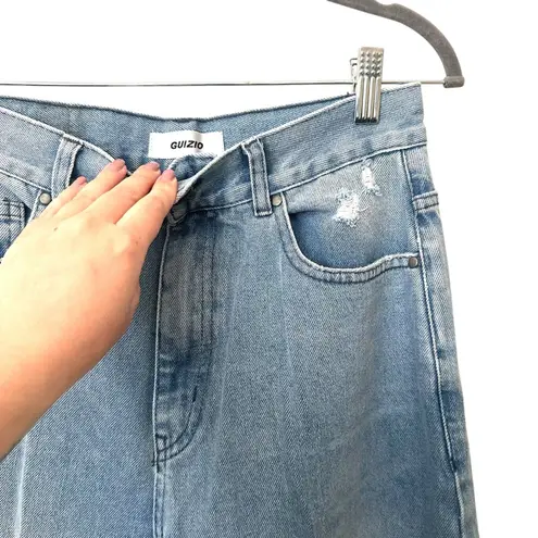 Danielle Guizio Distressed Straight Leg Denim Sz 28