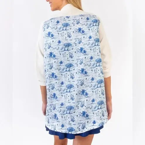 Koch Longfellow Sweater Royal Toile Size Medium Nature Horses