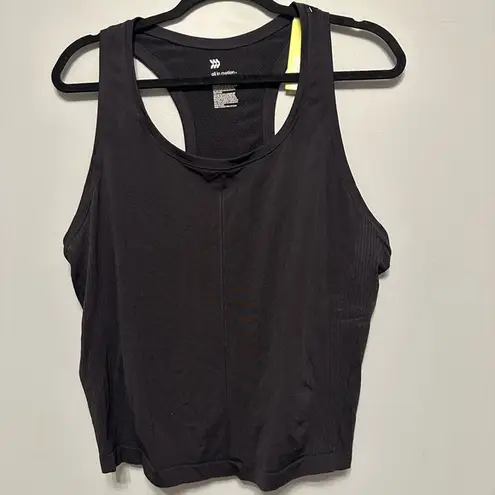 All In Motion  Seamless Race back Tank Black Xl NWT