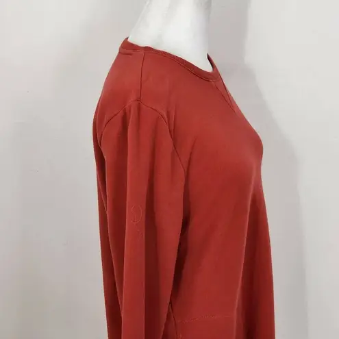 D&Co. Active Terry Tunic in Spice Red Size XS Petite Red Sweatshirt Pullover