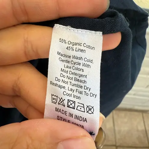 Amour Vert Blue Long Sleeve Notched Collar Shirt Dress