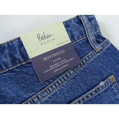 NWT‎ BODEN WASHED INDIGO STRAIGHT LEG BOYFRIEND JEANS SIZE US 6 R (UK 10R) Blue