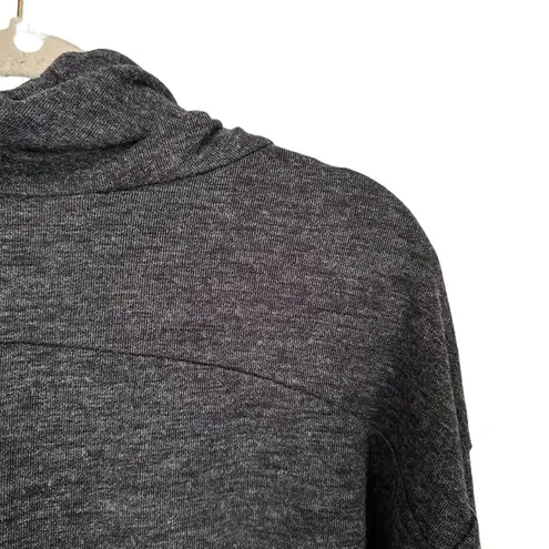 Simply Vera Wang Women’s Sz L Heather Gray Cowl Neck Drawstring Pullover Sweater Size L