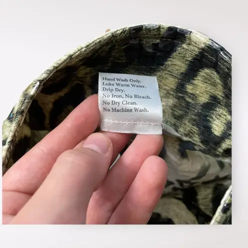 Misook Vintage Y2K Green Leopard Print Jacket Size S