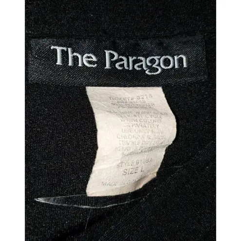 Paragon Large Black Polyester Blend Button Down Jacket Dress 22h