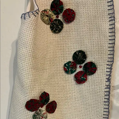 Santa Embroidered Cross Stitch Christmas Sweater Vest Size undefined