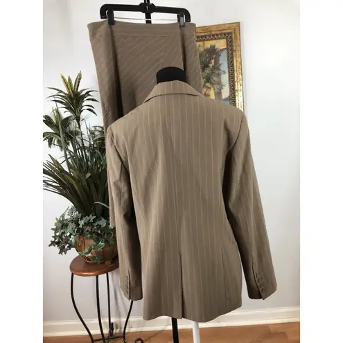 Amanda Smith Women 2 Pc Skirt Jacket 14 Long Sleeve Formal Preppy Office Siren