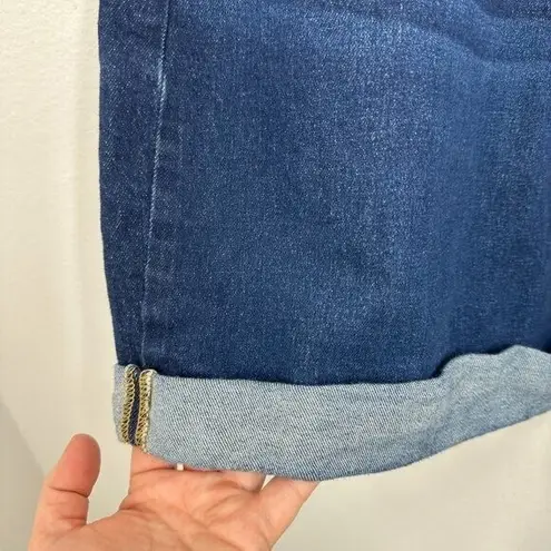 Lane Bryant  Size 18 Mid-Rise Boyfriend Cuffed Shorts‎ Dark Blue Casual Summer