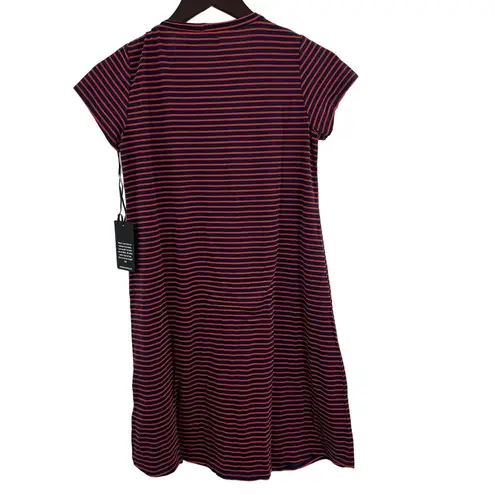 Michael Lauren Cuba T Shirt Dress Navy Red Stripe Size XS New