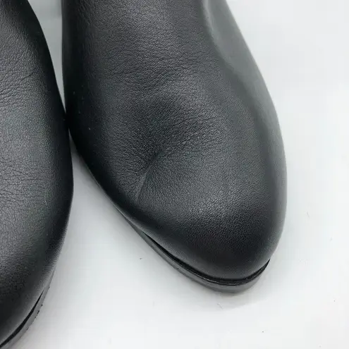 Kelsi Dagger Womens Mules Block Heel Leather Slip On Pointed Toe Black Size 9