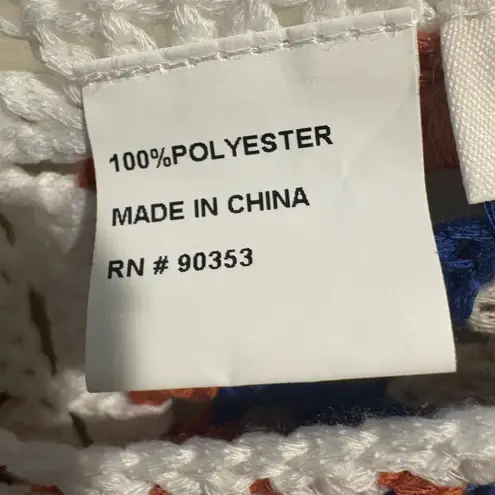 NWT Rebellion Again Granny Square Crochet Fringe Tank Top S Boho Festival Hippie Multiple