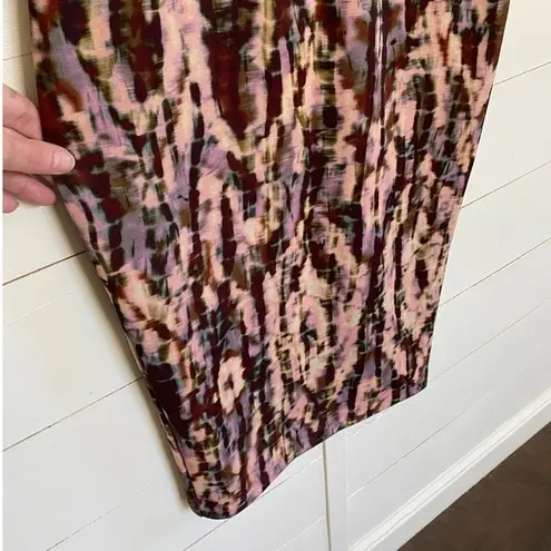 Bryn Walker Tie Dye Sloan Skirt Long Tube Pencil Skirt Corteccia Print - S EUC