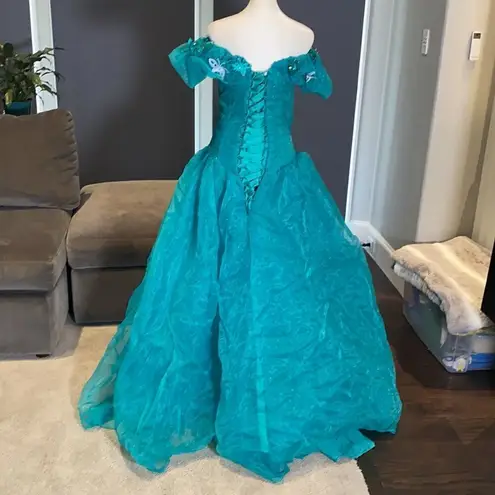 Women’s Fairy Tale Prom Party Dress with Corset Back Size 4 NWT Green