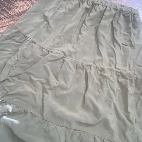 Y2k boho prairie Cottagecore green skirt size small $46 fall long skirt