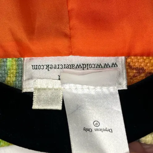 Coldwater Creek Vintage Coldwater‎ Creek cropped blazer jacket green floral size S petite