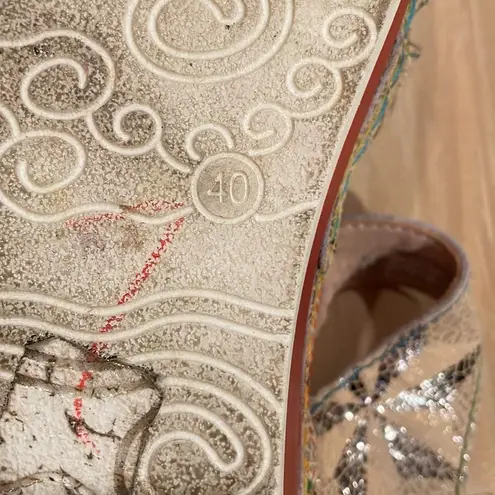 L'Artiste Spring Step Payokya Metallic Sandals Size EU 40 Artsy Tan Orange