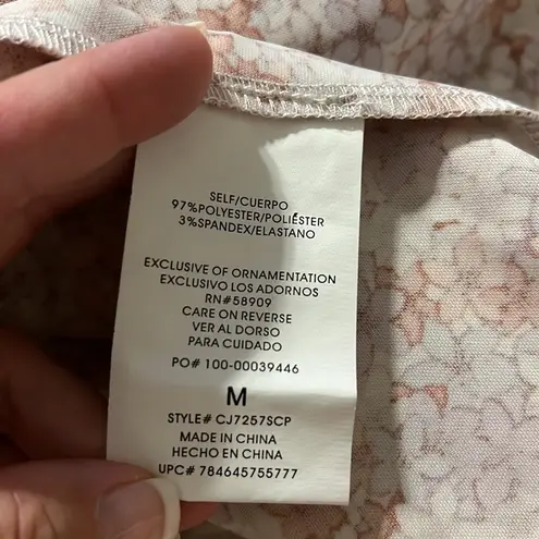 Copper Key  medium womens dress sleeveless v-neck stretchy waist floral pattern