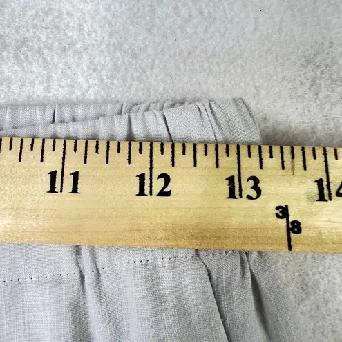 Babaton Aritzia Day Linen Pants Blue S Drawstring Waist Straight Leg Casual Crop