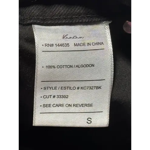 KAN CAN Black Distressed Denim Cutoff Shorts High Rise Womens Size S