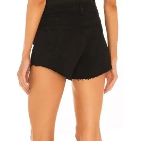 L'Agence L’Agence Audrey Mid Rise Raw Hem Jean Cutoff Shorts in Noir Black Size 31 NWT