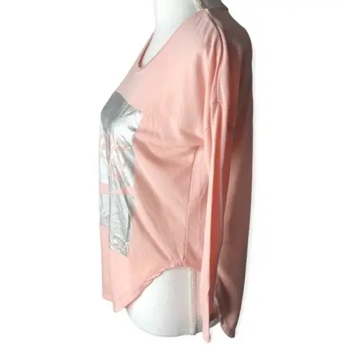 Mighty fine  Coca-Cola 3/4 Sleeve Pink Scoop Neck Top