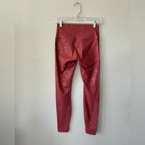 Lululemon  Wunder Under High Rise Legging 28" Pink Shiny Pattern Women's Size 6