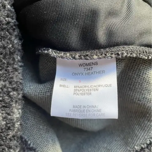 Woolrich Faux Shearling Toggle Front Shawl Collar Vest Onyx Gray Size Small