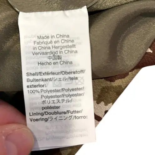 J.Crew NWT  Brown Green Leopard Animal Camo Print Surplice Neck Wrap Dress SMALL