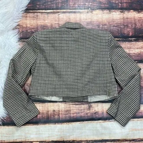 Pretty Little Thing  Brown Boxy Cropped Blazer Jacket 10