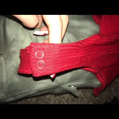 Discovery Red ribbed body suit