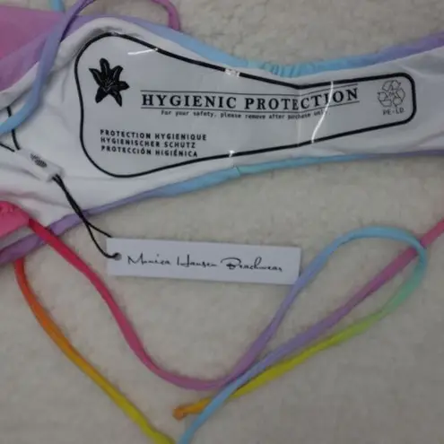 NEW Monica Hensen Beachwear MHB miami vice string bikini bottom, size XS Pink