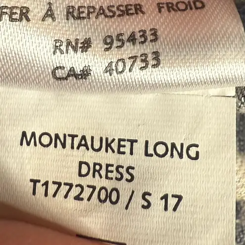 Toad & Co Montauket Long Maxi Organic Cotton Dress - Indigo Brush Print W1102 Sz S