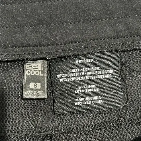 High Waist Black Shorts with Classic Design Size 8