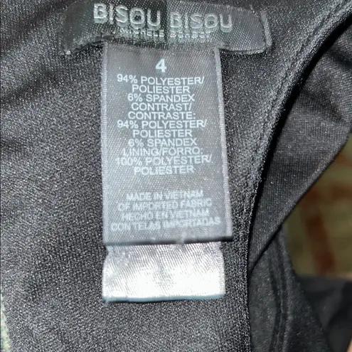 Bisou Bisou Black and White Halter Sheath Mini Dress