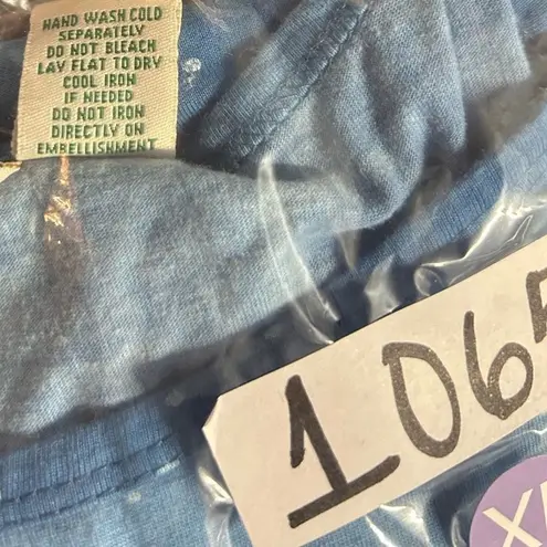 Collections Etc Women's Christmas Winter Scene Bedazzled Shirt Sz XL Festive Blue