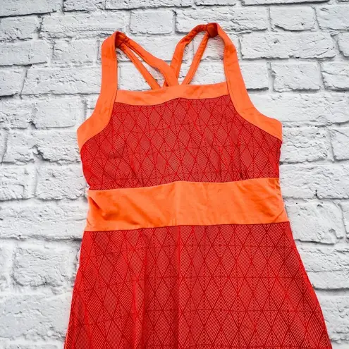 Cabela's  Women's SPF UPF 30 Sleeveless Tank Dress Orange Small Shelf Bra