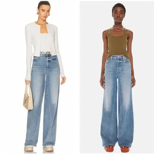 MOTHER Denim Echanter Heel Wide Leg Denim Jeans, Free & Wild Wash, Size 29