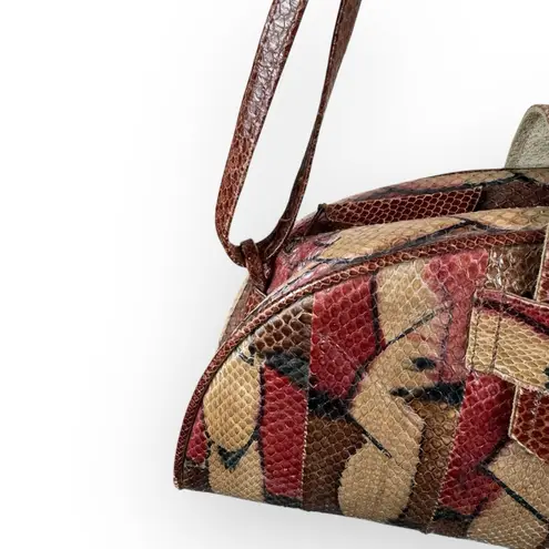 Vintage Snakeskin Purse Brown