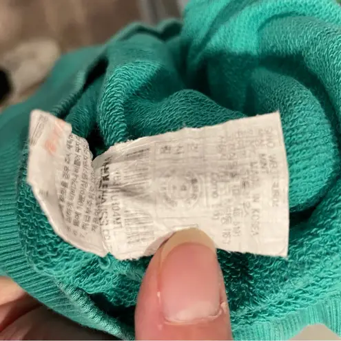 Aqua chunky distresses smurf sweatshirt pockets Whole Hauss Blue Size L