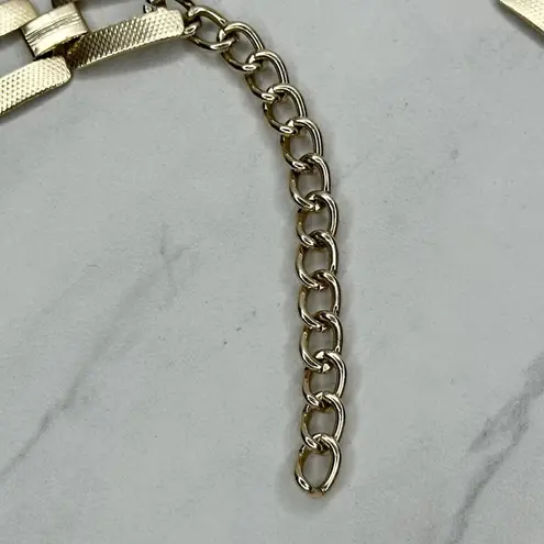 Lightweight Textured Gold Tone Belly Body Metal Chain Link Belt Size XS Small S