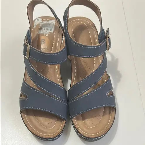 Patrizia Luca Blue Comfort Sandals Size 8