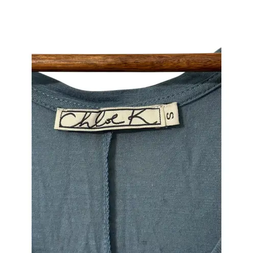 Chloe K Women's Sleeveless Dress Blue Lace Trim Casual Summer Tank Top