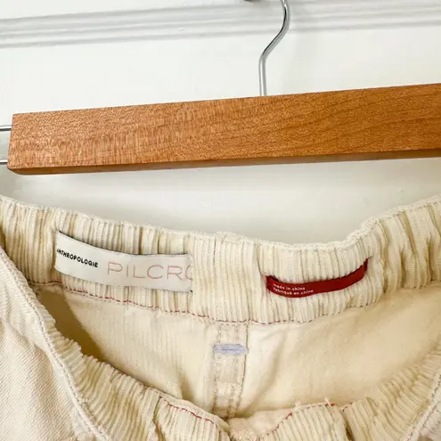 Pilcro | Ultra High-Rise Pull-On Stretch Slim Fit Corduroy Jeans Cream Medium