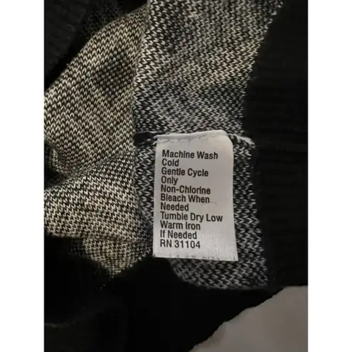 kim rogers 029-004 100% Cotton Women Large Sweater Black White Office Work