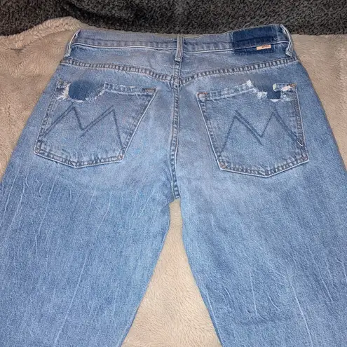 MOTHER The Snapped Ditcher Flood Jeans, size 26 Blue