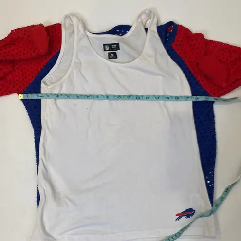 NFL Buffalo Bills  Team Apparel Scoop Neck Eyelet Long Sleeve w/ Tank Top Sz M