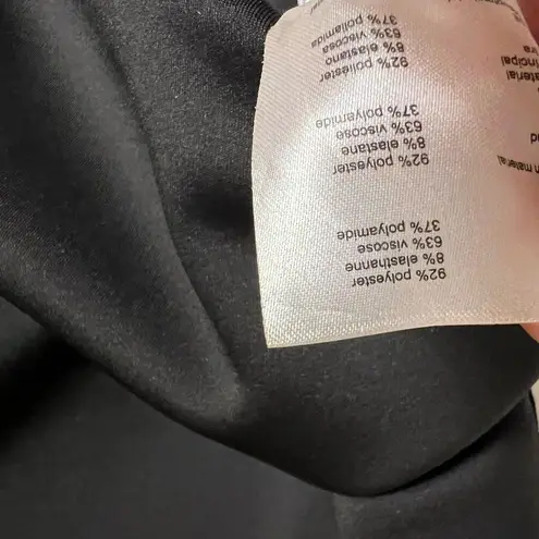 Maje With Love Side Stripe Black A-Line Scuba Mini Skirt Size 4