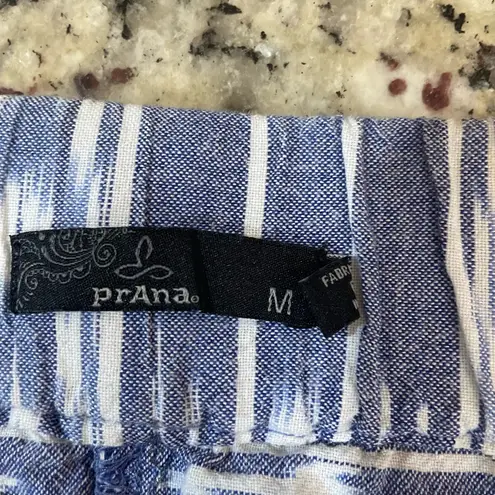 prAna  Blue and White Athletic Shorts